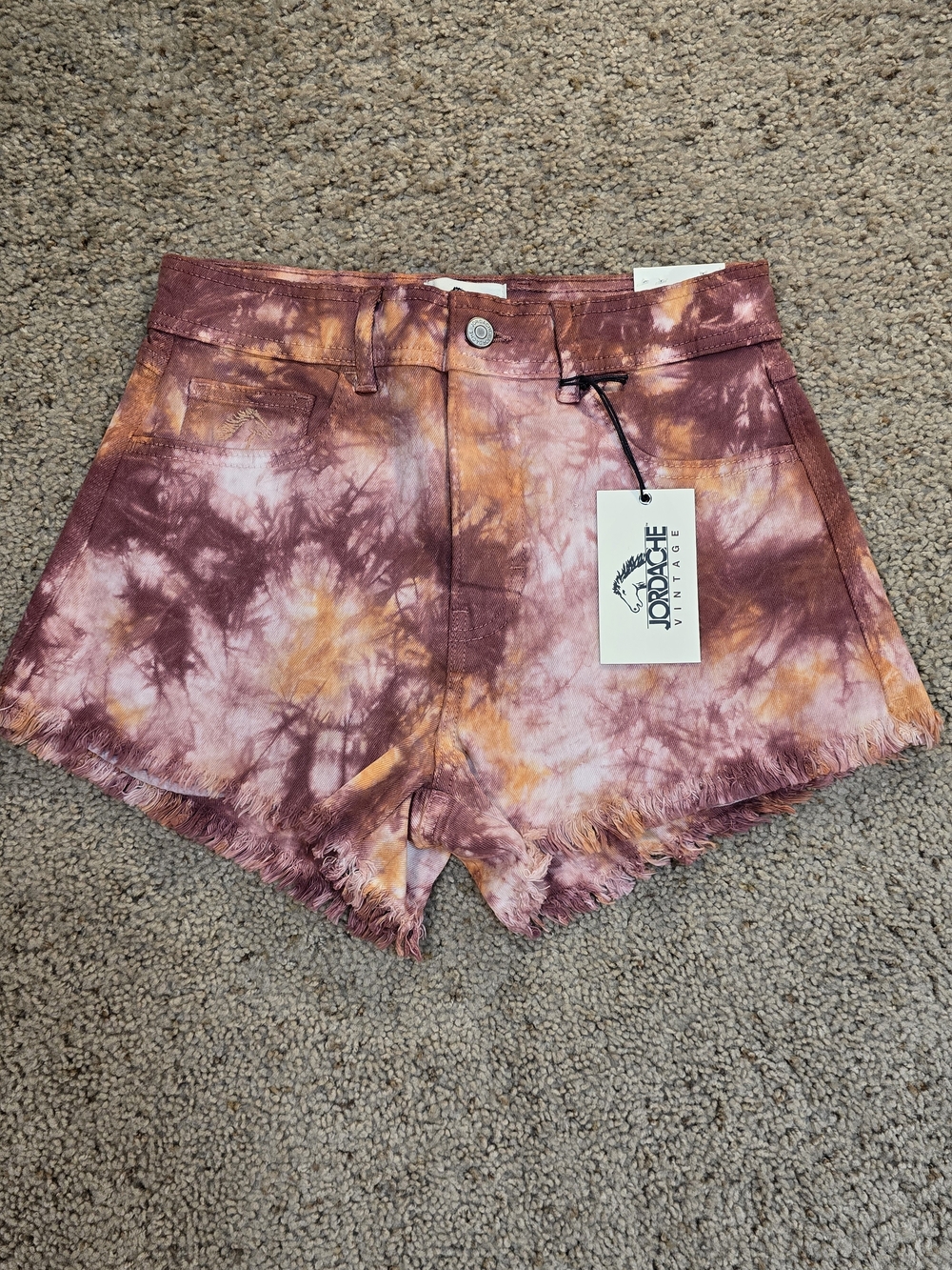 NWT Jordache Vintage Chloe High Rise Tie Dye Denim Shorts Size 27 ☀️